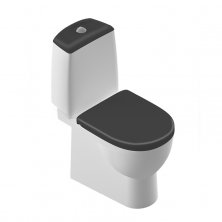 Sanita Luxe Best Унитаз-компакт с быстросъемным сидением микролифт и черной крышкой