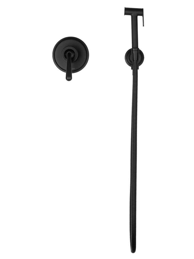 Приобрести смеситель с гигиеническим душем встраиваемый wonzon & woghand steam, черный матовый (ww- 88849008-mb)