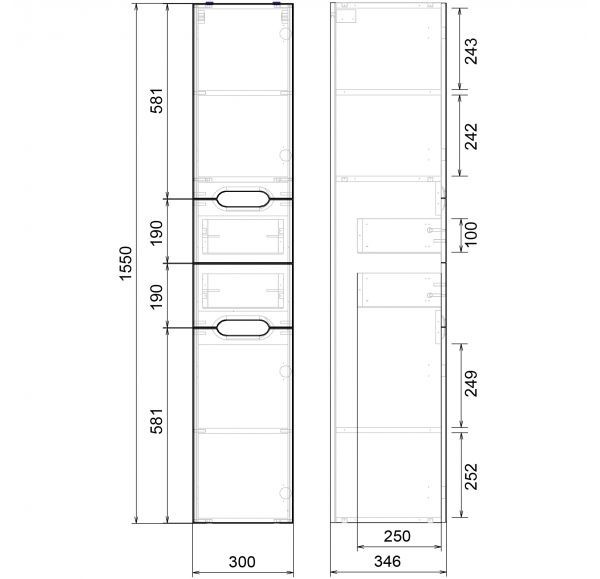 Приобрести пенал mirsant soho 30 см, подвесной, белый