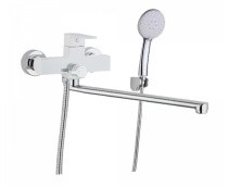 Смеситель для ванны ViEiR Camomilla с ручным душем, белый/хром V283541F