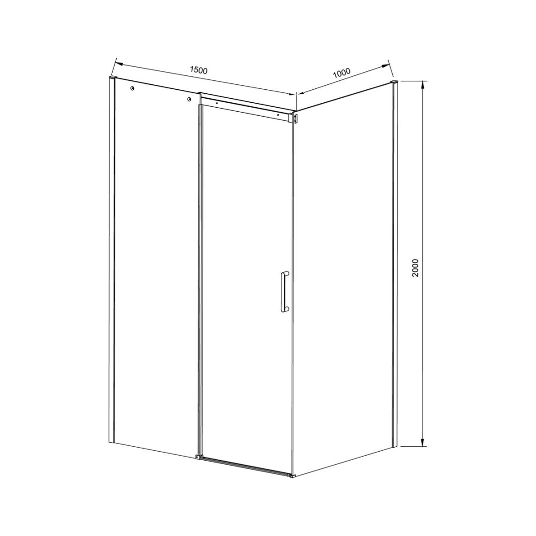 Приобрести vincea душевое ограждение dice 100х150 см, прозрачное, хром vsr-4d1015cl