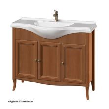 Caprigo Тумба с раковиной LION 105 см, светлое дерево, экошпон