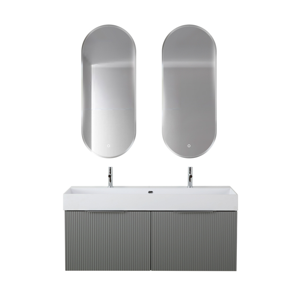 Приобрести cezares тумба подвесная с раковиной premium 120 см plisse grigio nuvola, серая 55449