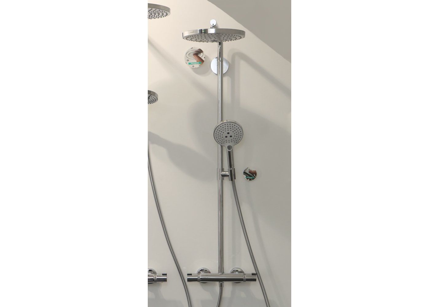 Приобрести душевая система с термостатом hansgrohe raindance select s 240 2jet showerpipe 27129000