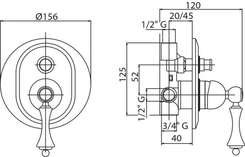 Приобрести cezares смеситель скрытого монтажа margot с переключателем, бронза margot-vdim-02-bi