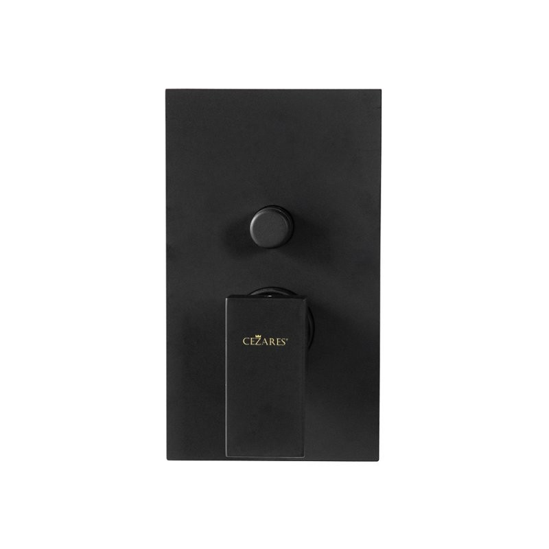 Приобрести cezares смеситель скрытого монтажа unika с переключателем на 2 выхода, черный матовый unika-vdim-nop