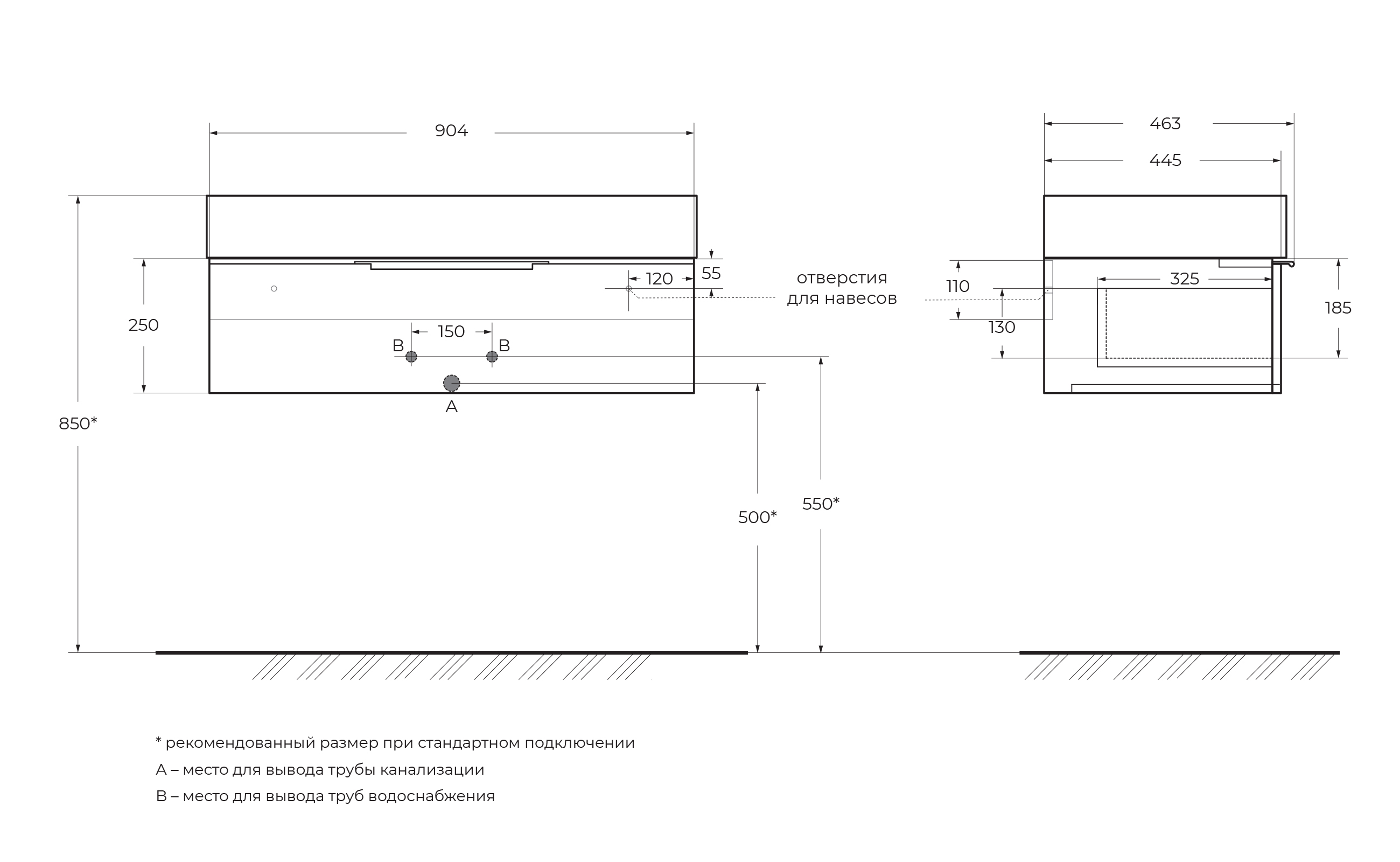 Приобрести cezares тумба подвесная с раковиной premium 90 см plisse grigio nuvola, серая 55424