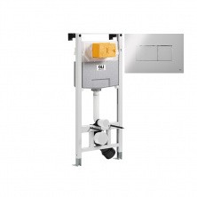 879235pKA00 Комплект: Инсталляция OLI 120 ECO Sanitarblock pneumatic+Панель слива KARISMA, хр. гл.