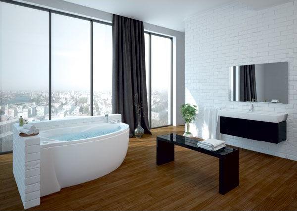 Приобрести акриловая ванна асимметричная aquatek бетта l 150x95 см