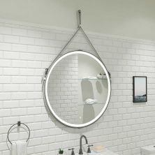 Continent Зеркало с подсветкой Millenium White 65х65 см, сенсорный включатель, белое