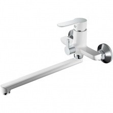 HAIBA Смеситель для ванны 230мм, белый\хром HB-22557-8