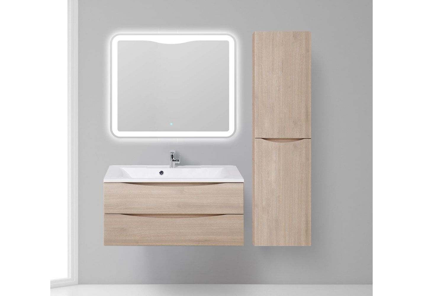 Приобрести пенал подвесной belbagno fly-marino-1500-2a-sc-rg-p-r 40 см, правый, rovere grigio