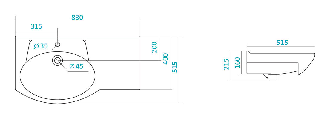 Приобрести "коралл-83" прав. умывальник