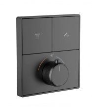 Термостатическая панель смесителя встраиваемая на 2 потребителя WONZON & WOGHAND, Темный графит (WW-INF362A-GM)