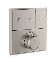 Термостатическая панель смесителя встраиваемая на 3 потребителя WONZON & WOGHAND, Брашированный никель (WW-INF363A-BN)