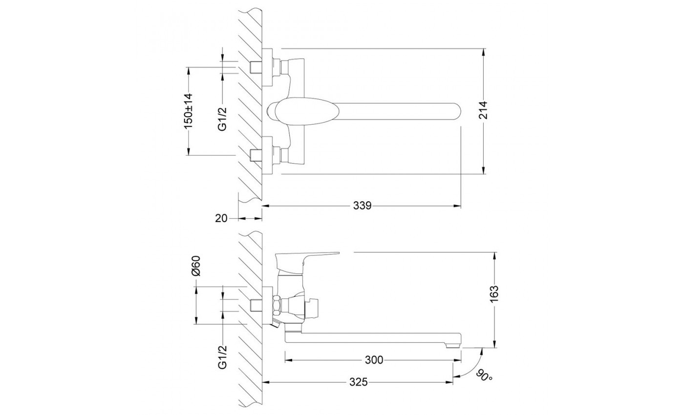 Приобрести lemark смеситель для ванны nero, хром lm0251c