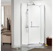 Ограждение душевое Mirsant Arena Pentagon 100х100 см хром/прозрачное