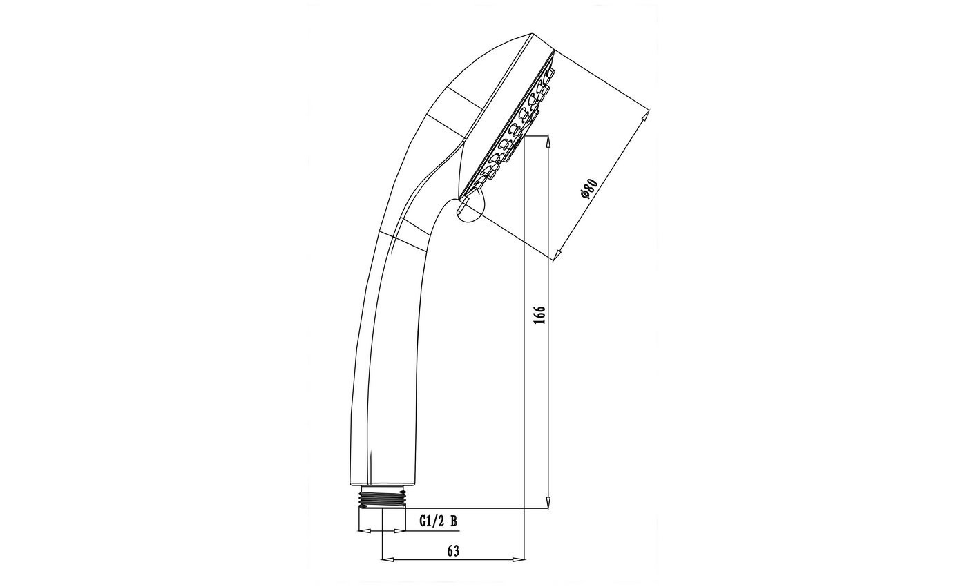 Приобрести lemark душевая лейка 3 режима 80 мм, хром lm0223c