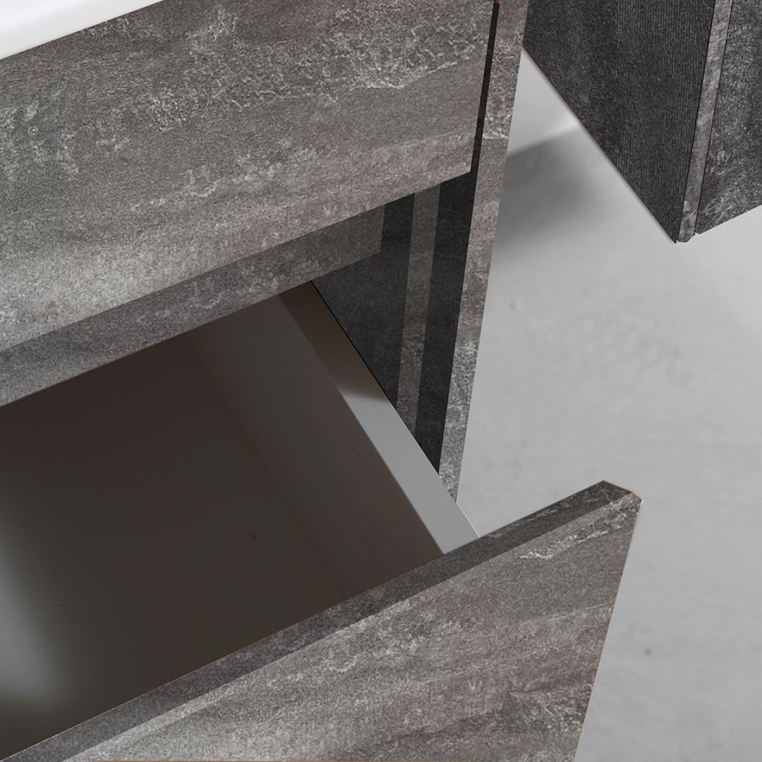 Приобрести vincea тумба подвесная chiara 60 см, серый камень с белой раковиной vmc-2c600gs;vcb-13600w