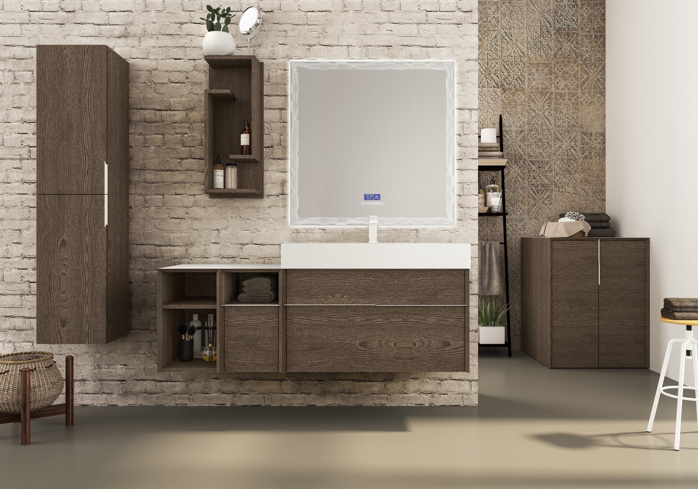 Приобрести cezares зеркало 90х90 см, сенсорное выключение touch system, антизапотевание, радио, датчик температуры 45063