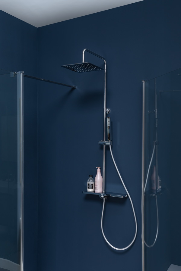 Приобрести aquanet душевая стойка pragmatic s 126 см, хром af430-70-s-c, с полочкой