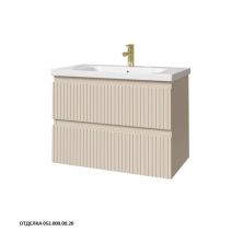 Caprigo Тумба с раковиной FORTE-Smalty STRIPE 80 см, кремовая, эмаль