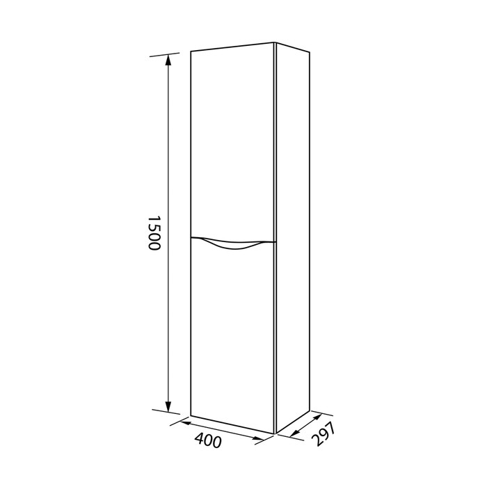 Приобрести iddis пенал подвесной cloud 40см, белый clo40w0i97