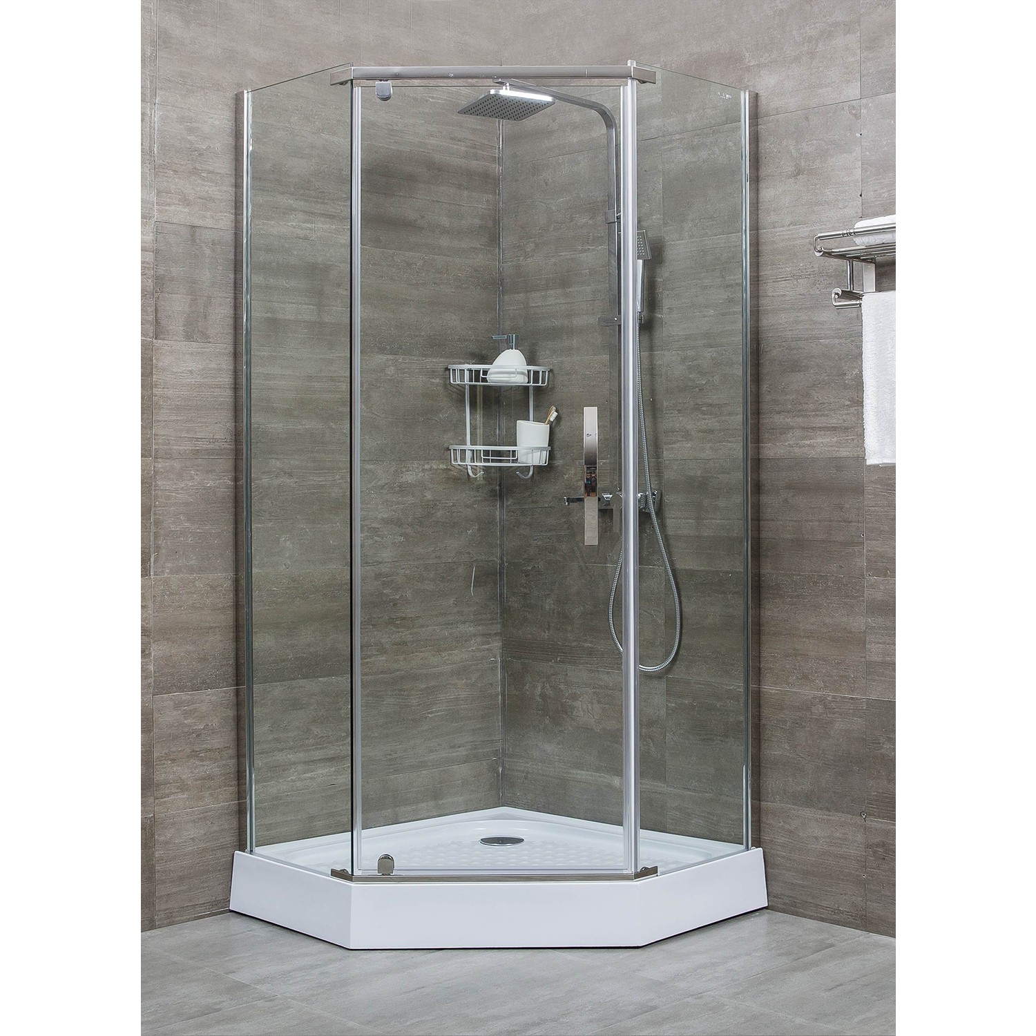 Приобрести ограждение душевое alex baitler ab215-90 90х90см, прозрачное