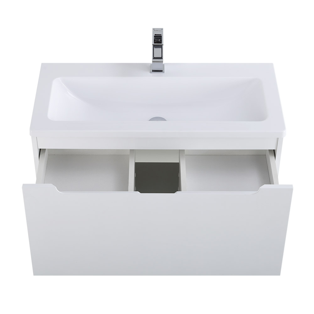 Приобрести belbagno тумба c раковиной etna-m 80 см, с ящиком, подвесная bianco lucido, белая раковина