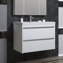 Opadiris Тумба подвесная с раковиной Фреш 80 см, белая