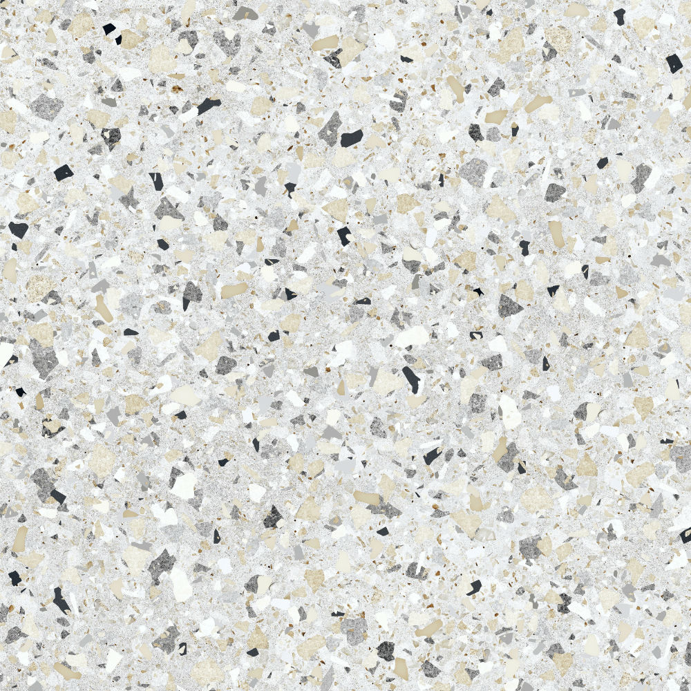 Приобрести плитка напольная керамин терраццо 7 светло серая 50*50см