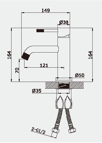 Приобрести cмеситель для раковины vieir omodeo 164 мм, хром v402511