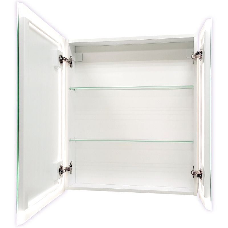 Приобрести continent зеркало шкаф с подсветкой reflex 70х80 см, бесконтактный включатель, белое