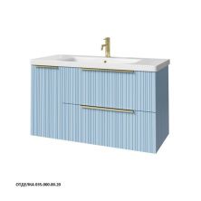 Caprigo Тумба с раковиной RAIN 100 см, левая, голубая, эмаль