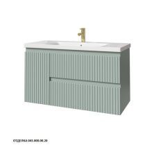 Caprigo Тумба с раковиной FORTE-Smalty STRIPE 100 см, левая, зеленая, эмаль