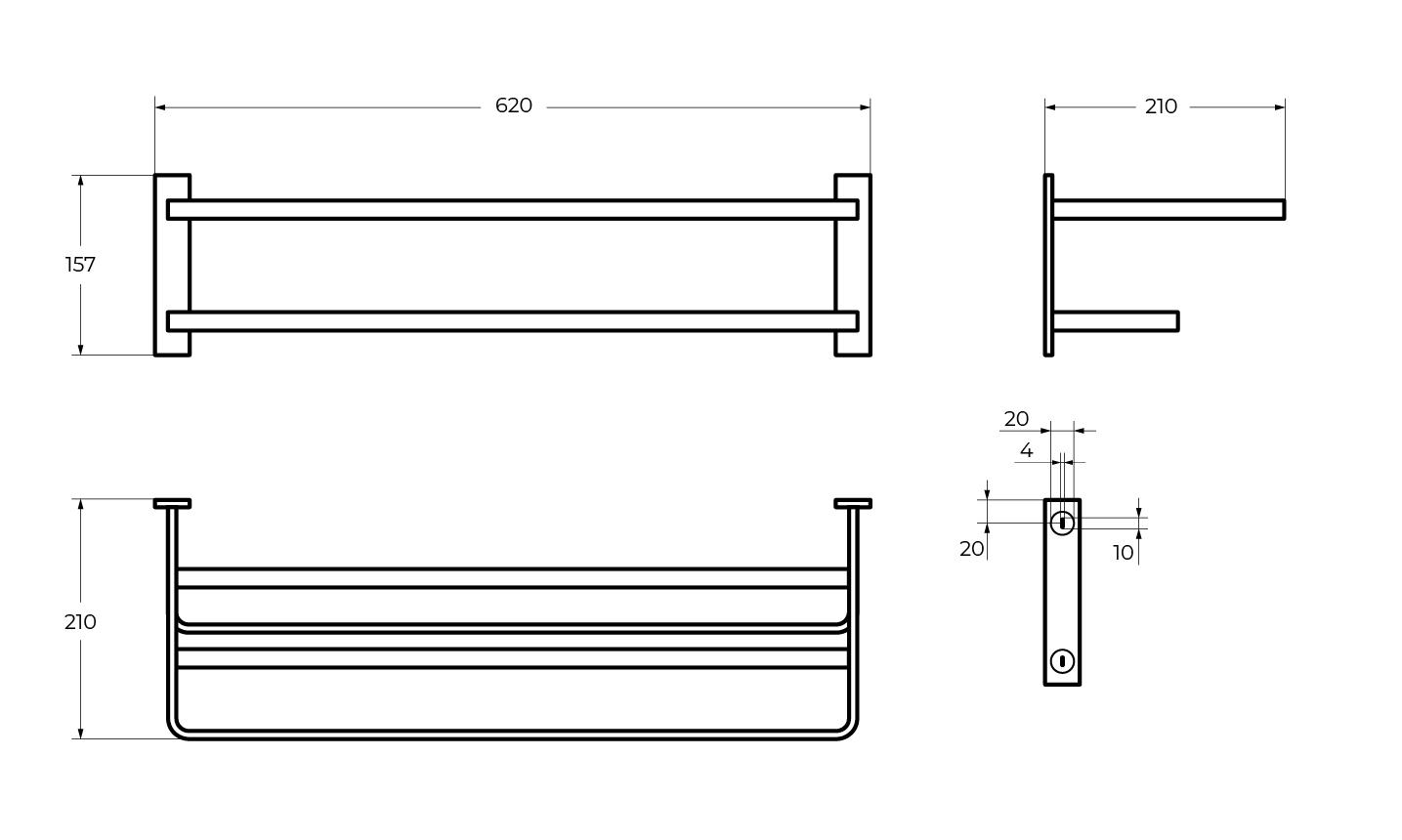Приобрести cezares полка для полотенец maxima 59 см, хром czr-f-8910