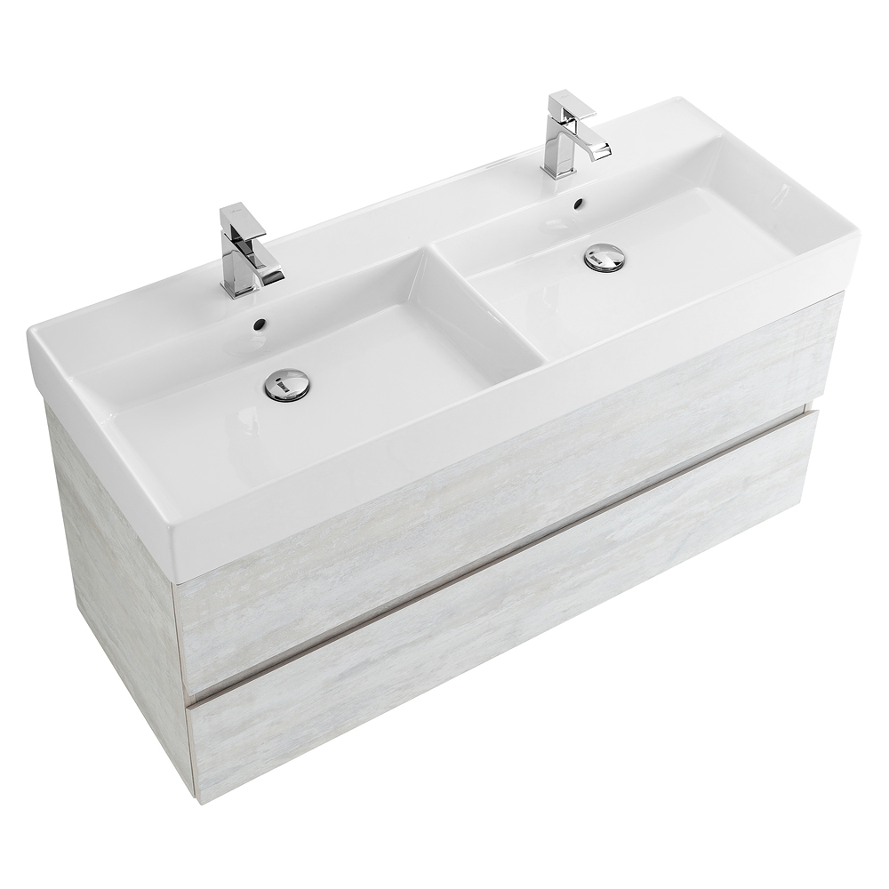 Приобрести cezares тумба подвесная с раковиной molveno 46 120 см legno bianco, белая molveno 46-120-2c-so-2-lb