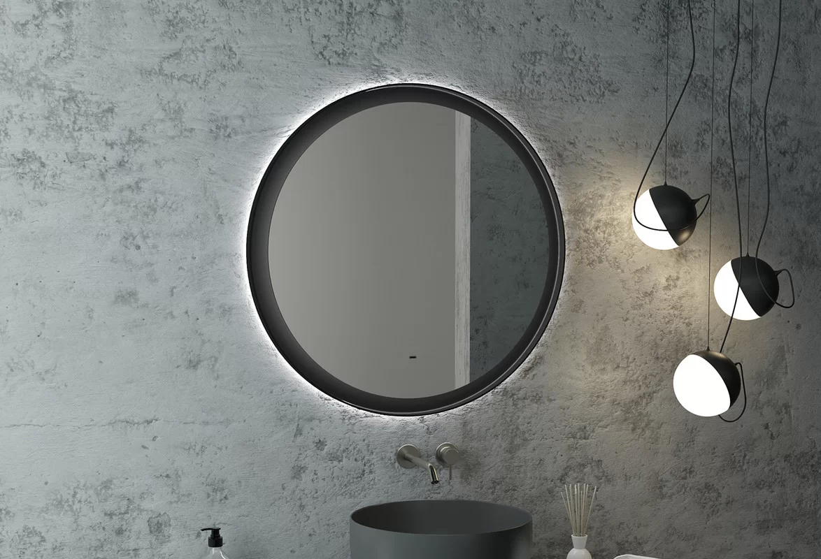 Приобрести continent зеркало с подсветкой planet black 80х80 см, черное