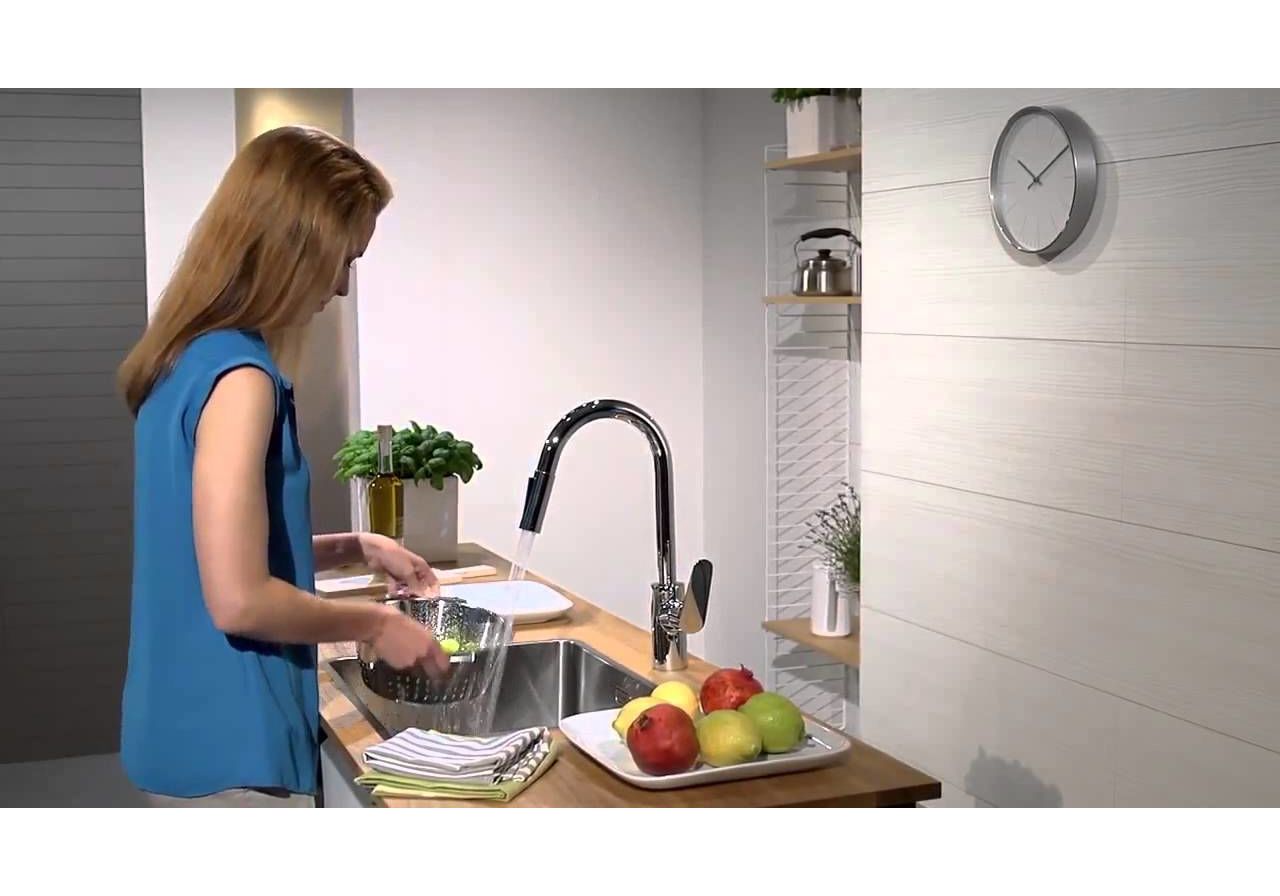 Приобрести 31815000 focus смеситель для кухни 240, однорычажный, с выдвижным душем, ½´