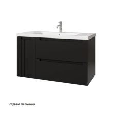 Caprigo Тумба с раковиной TERMIN-Smalty META 100 см, левая, графит, эмаль