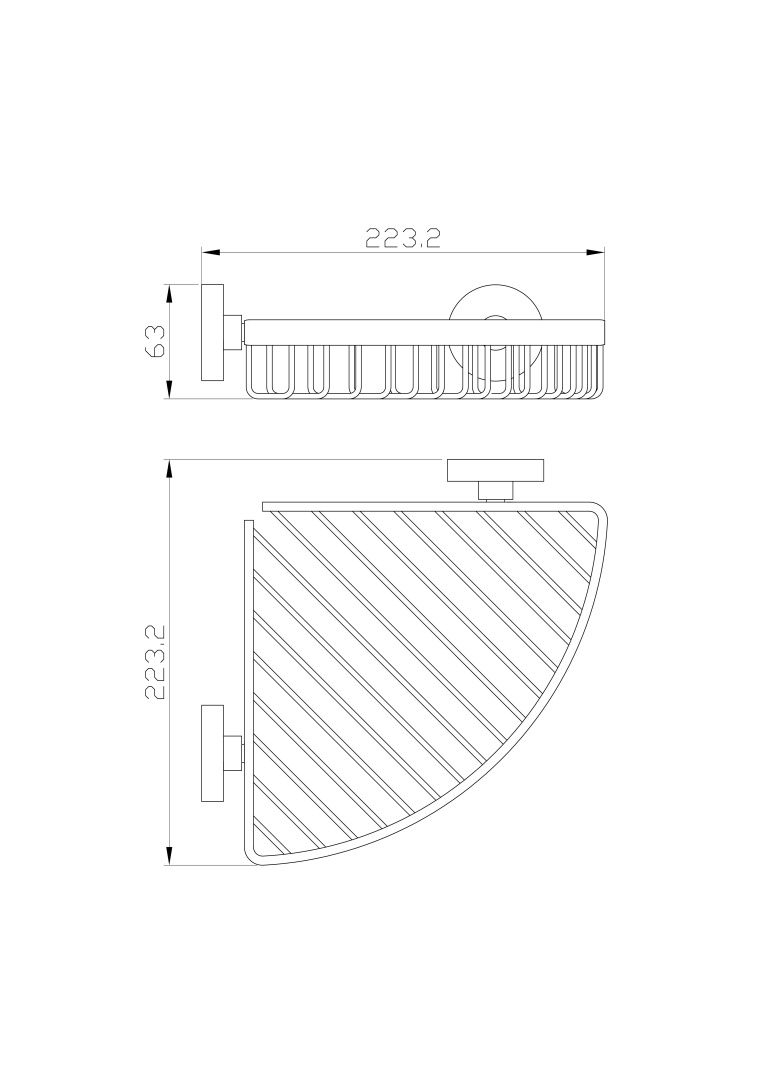 Приобрести полка для ванной угловая wonzon & woghand easy, хром (ww-8144)