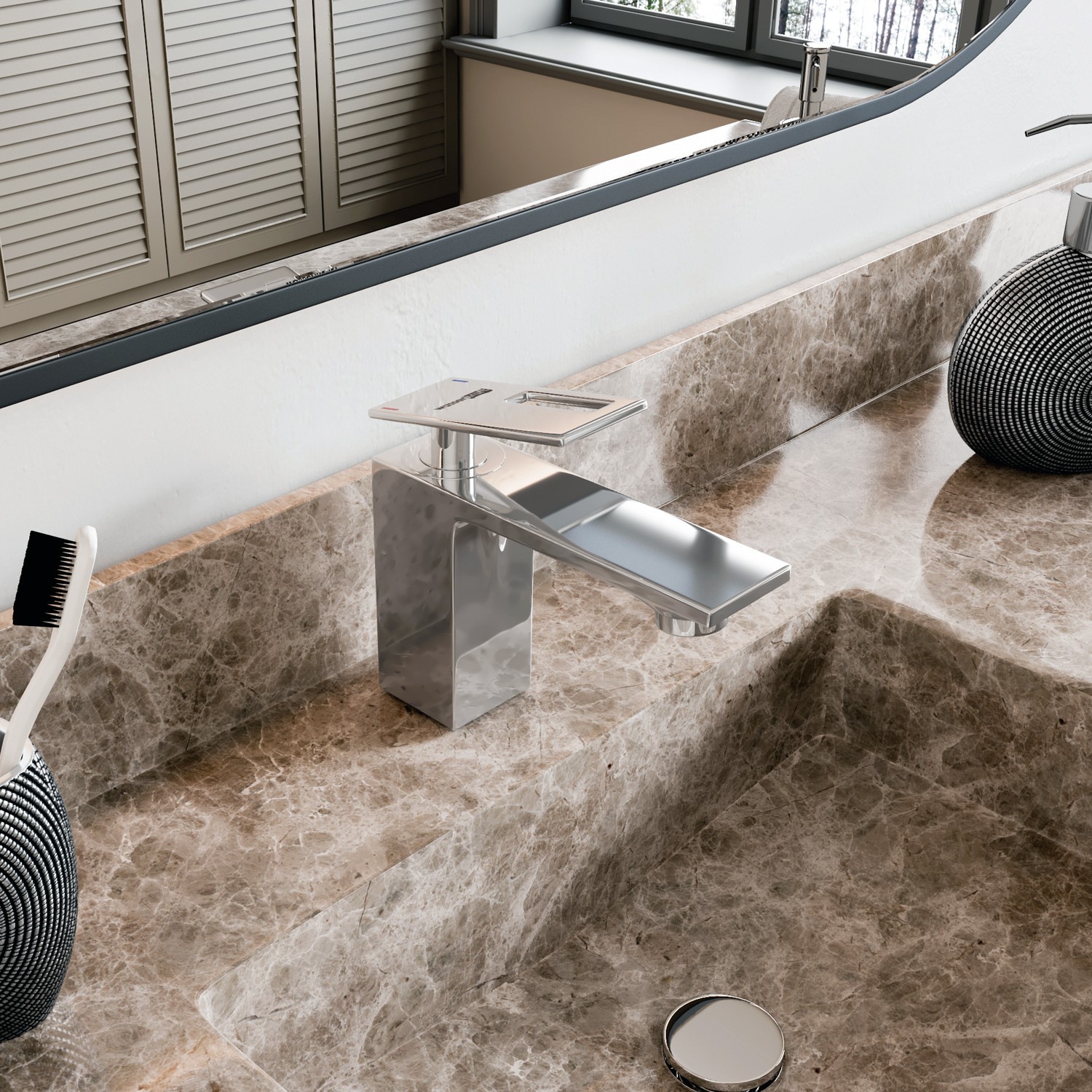 Приобрести wasserkraft смеситель для раковины alme 1503, хром