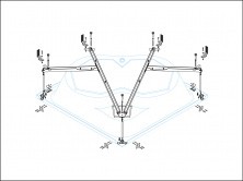 CEZARES Каркас для ванны PLITVICE 140x140см PLITVICE-MF
