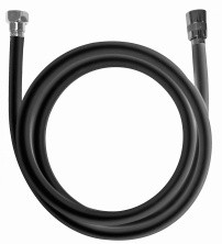 Azario Душевой шланг, ПВХ, 150 см, защита от  перекручивания, черный AZ-157570124