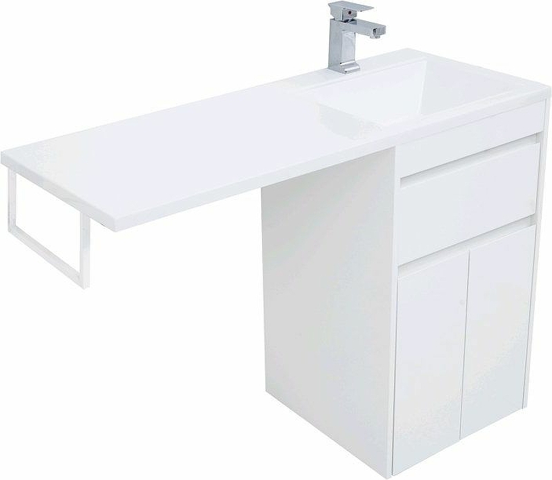Приобрести aquanet тумба с раковиной токио 48 см, белая (напольная, 1 ящик, 2 дверцы)