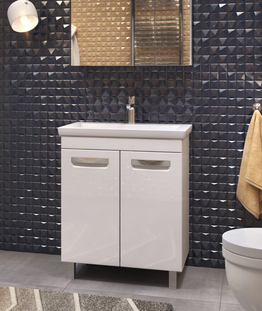 Приобрести vigo тумба с раковиной plaza 70см, 2 дверцы, напольная, белая tn.pla.fos.70.2d