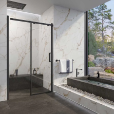 Veconi Душевая дверь Vianno VN-70, 140x195 см, черный, прозрачное VN70-140-01-19C4