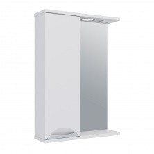 AQUA DE MARCO Зеркало-шкаф ELEGANSE 50 см, левое, белый\хром 1050CELE/L