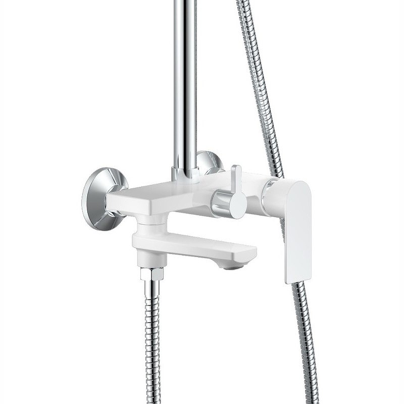 Приобрести haiba душевая система, прямоугольная d-291мм, хром\белый hb24505-8