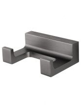 Двойной крючок для ванной WONZON & WOGHAND ECLIPSE, Темный графит (WW-9125-GM)